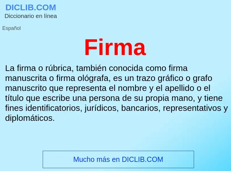 What is Firma - meaning and definition