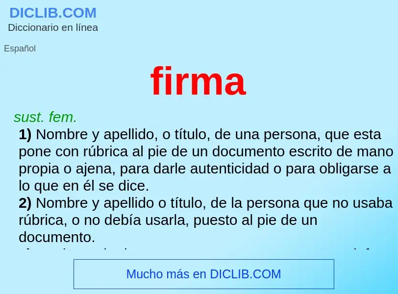 What is firma - definition