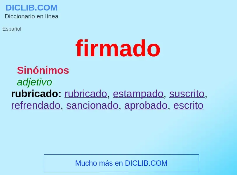 Wat is firmado - definition