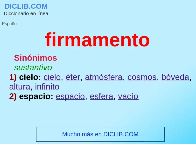 Wat is firmamento - definition