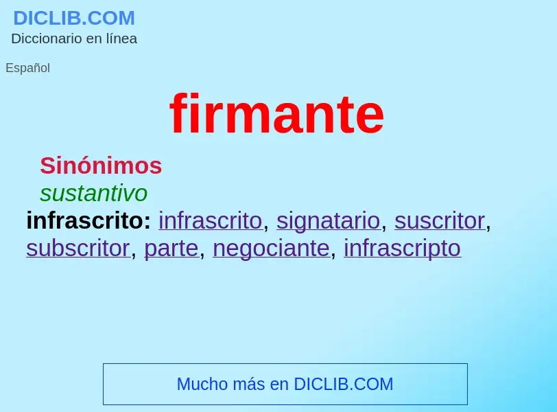 Wat is firmante - definition