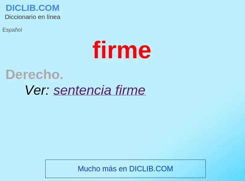 Was ist firme - Definition