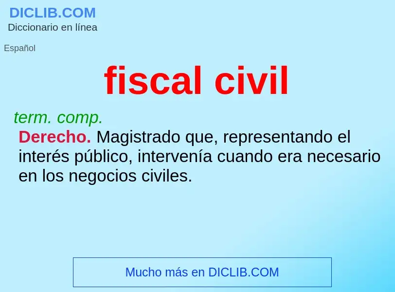 Che cos'è fiscal civil - definizione