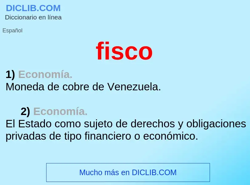 O que é fisco - definição, significado, conceito