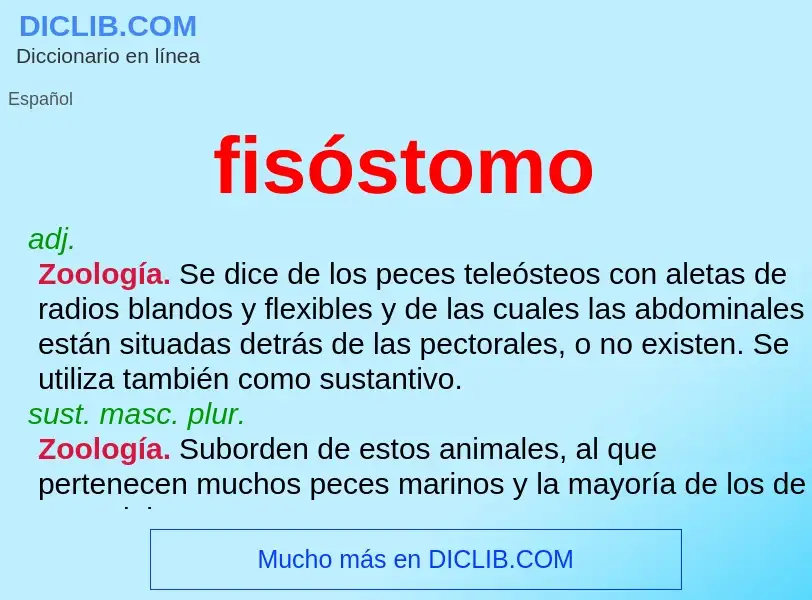 What is fisóstomo - definition