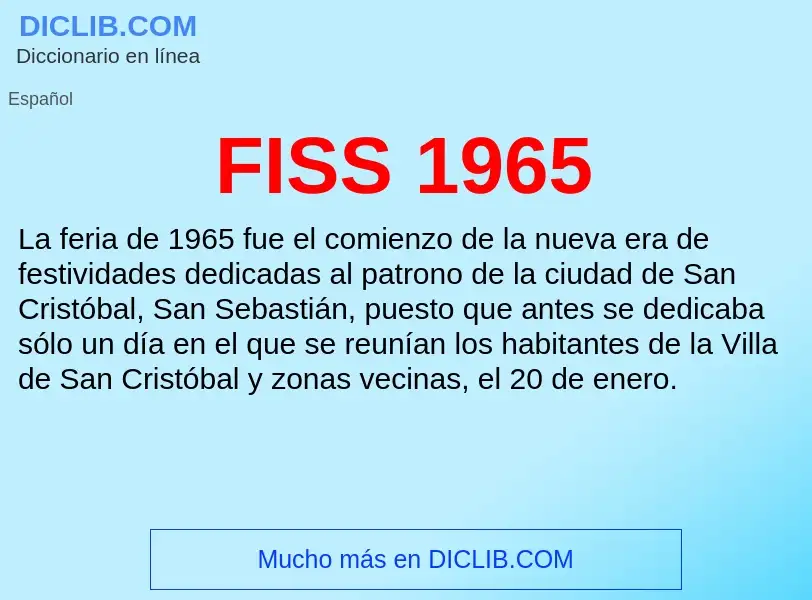 O que é FISS 1965 - definição, significado, conceito