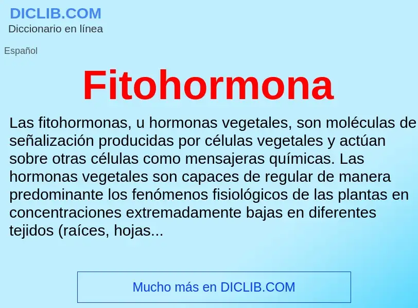 What is Fitohormona - meaning and definition