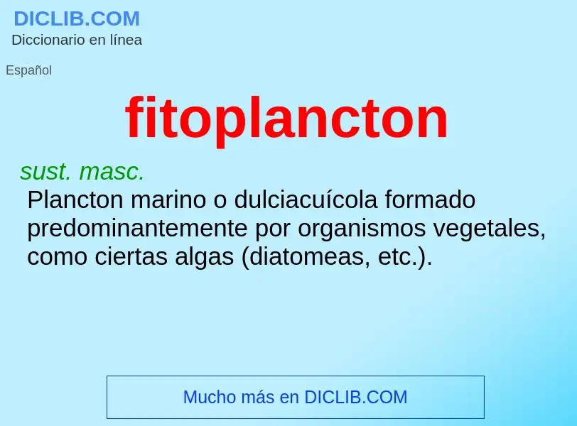 Что такое fitoplancton - определение