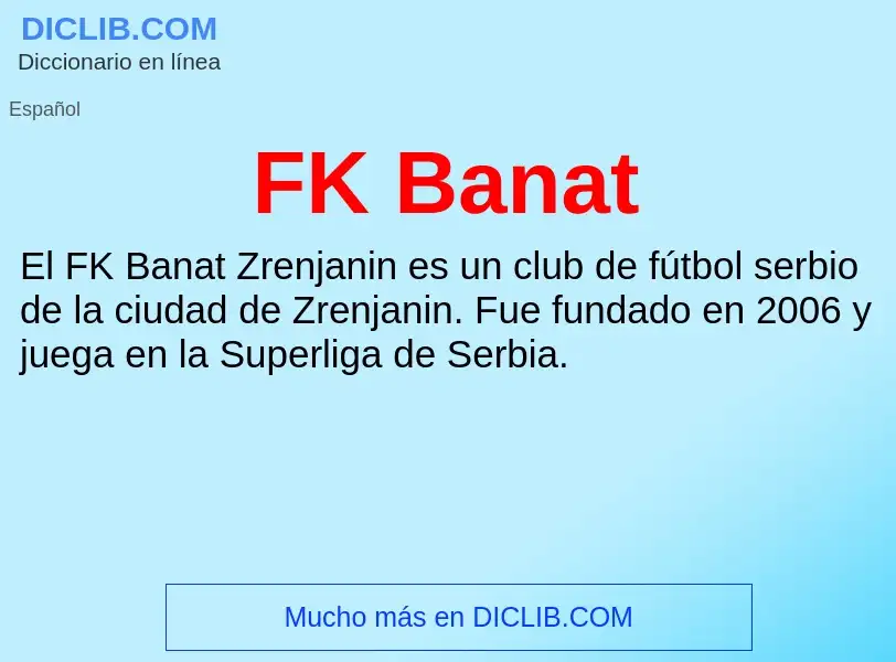 O que é FK Banat - definição, significado, conceito