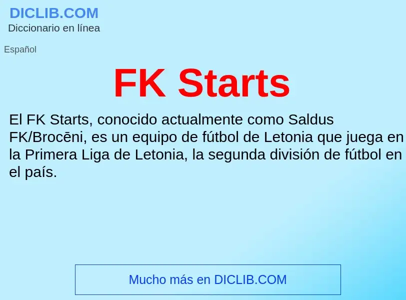 O que é FK Starts - definição, significado, conceito