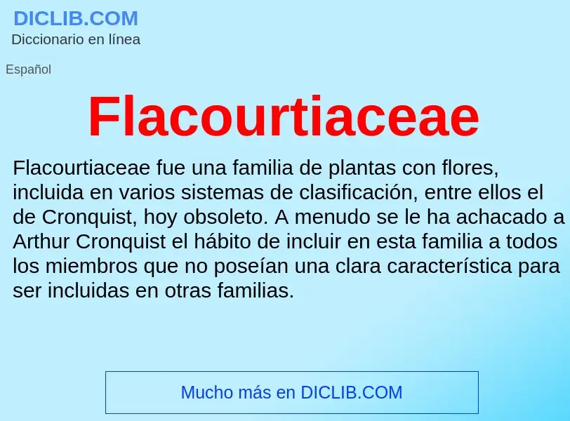 Что такое Flacourtiaceae - определение