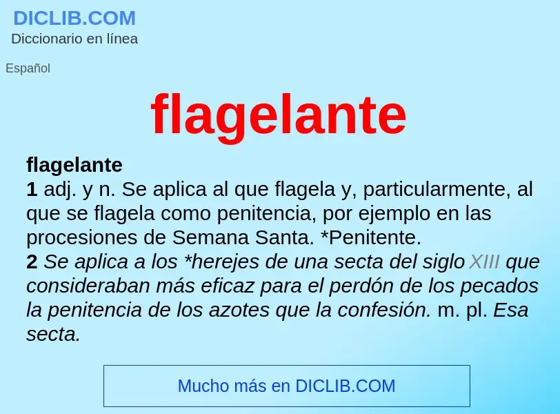 What is flagelante - definition