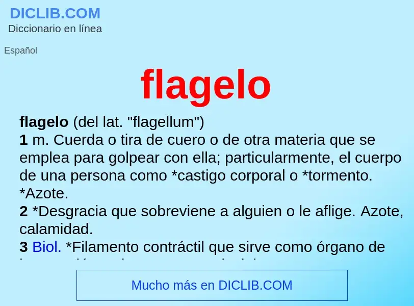 ¿Qué es flagelo? - significado y definición