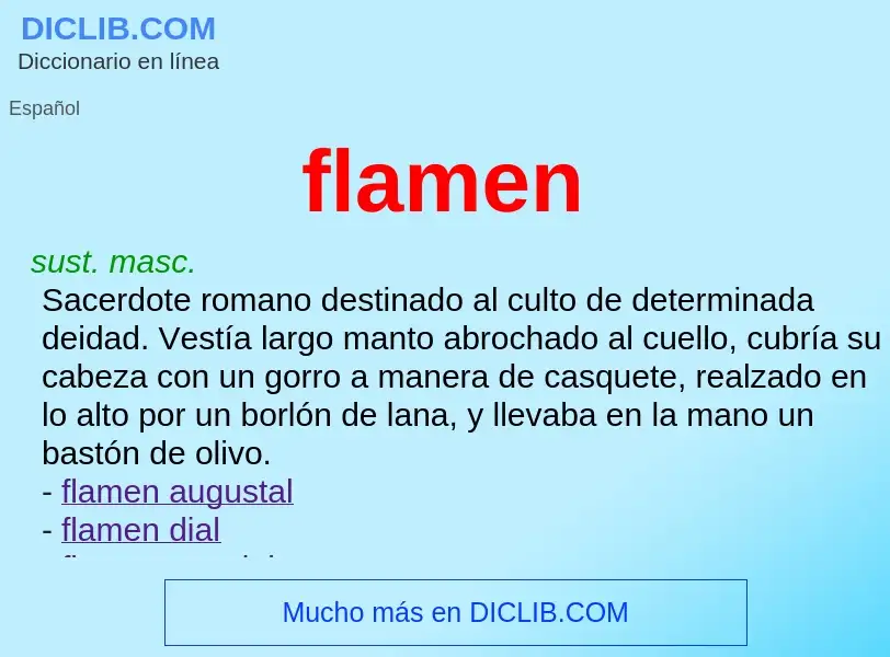 What is flamen - definition