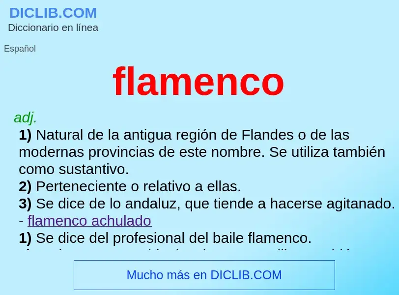 O que é flamenco - definição, significado, conceito