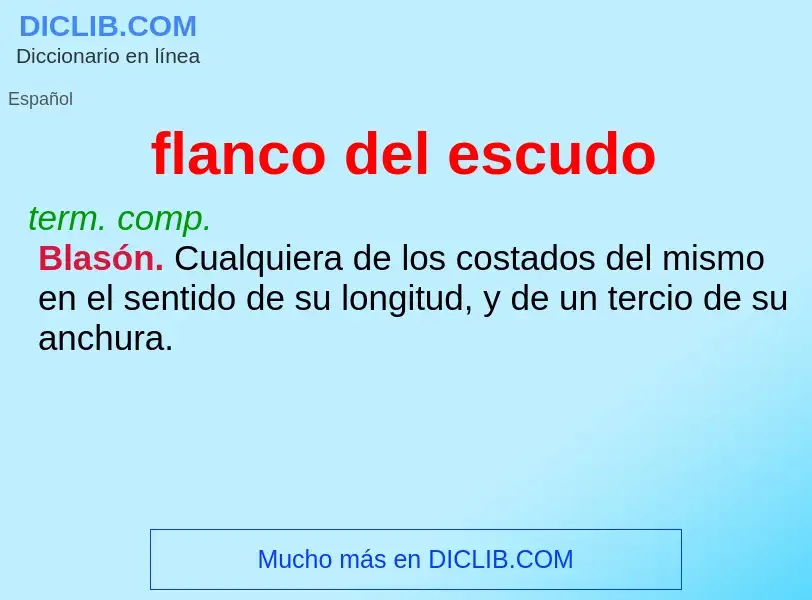 Wat is flanco del escudo - definition