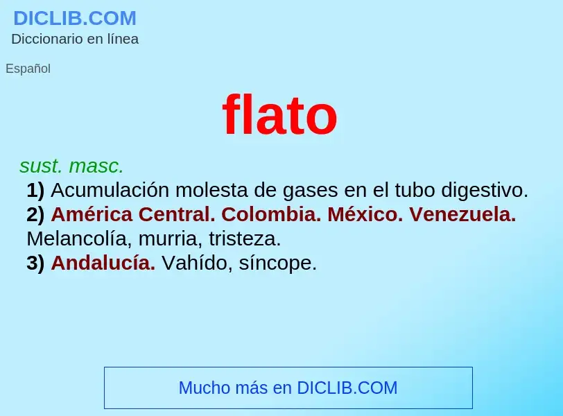 ¿Qué es flato? - significado y definición