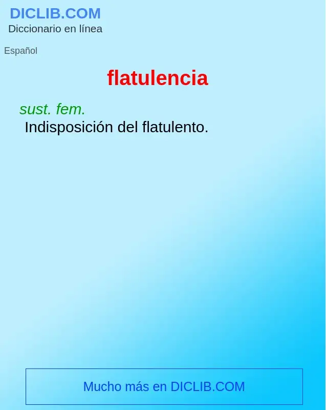 Wat is flatulencia - definition