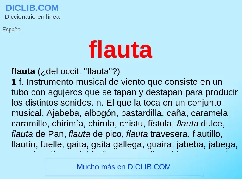 Wat is flauta - definition