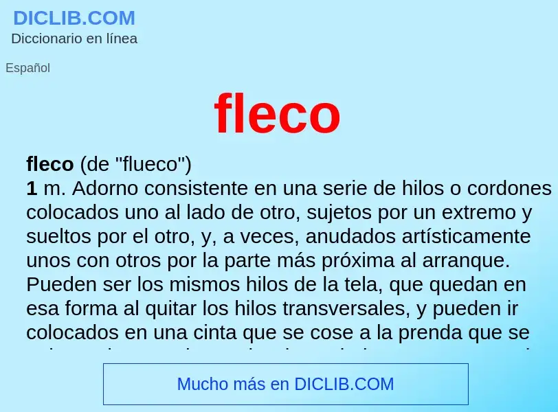 ¿Qué es fleco? - significado y definición