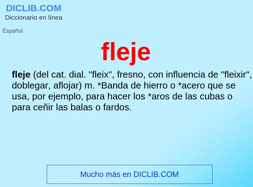 What is fleje - definition