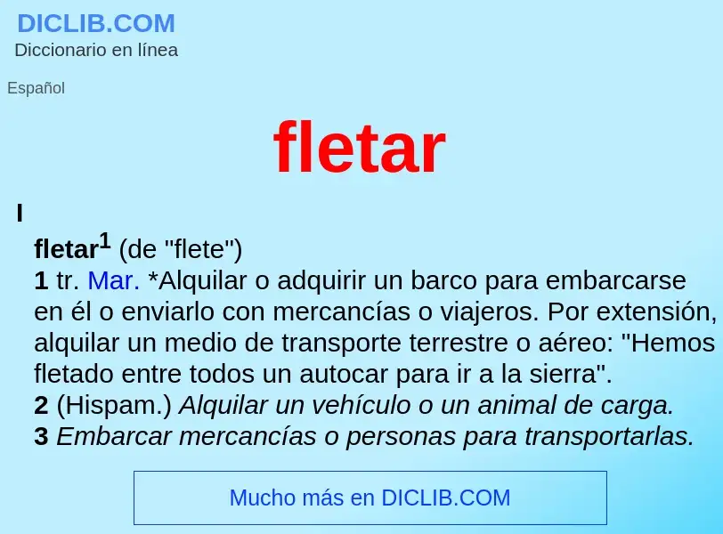 What is fletar - definition