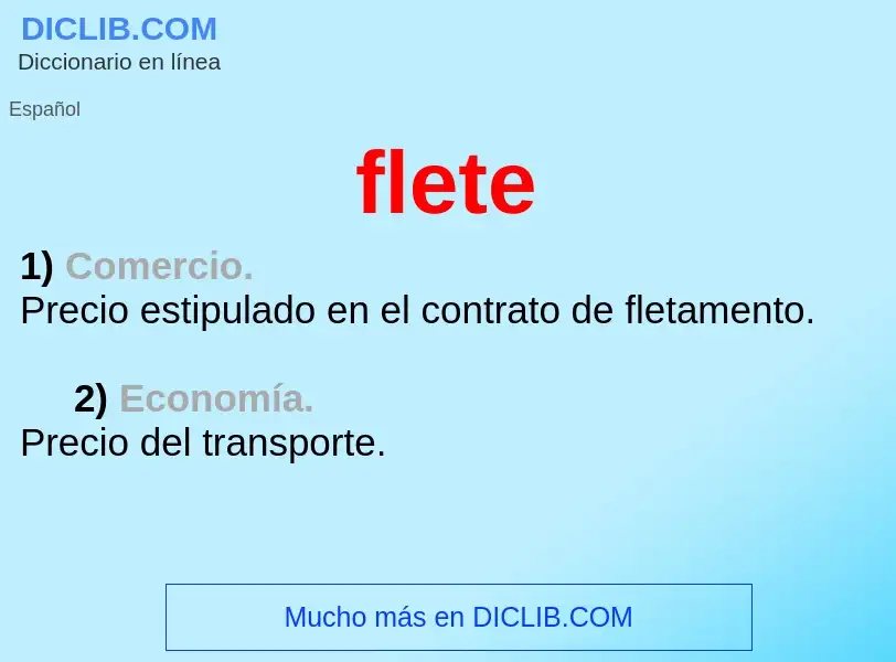 Wat is flete - definition