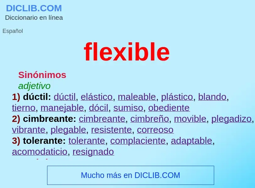Qu'est-ce que flexible - définition