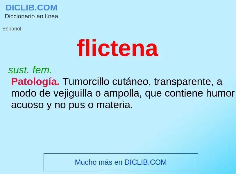 Wat is flictena - definition