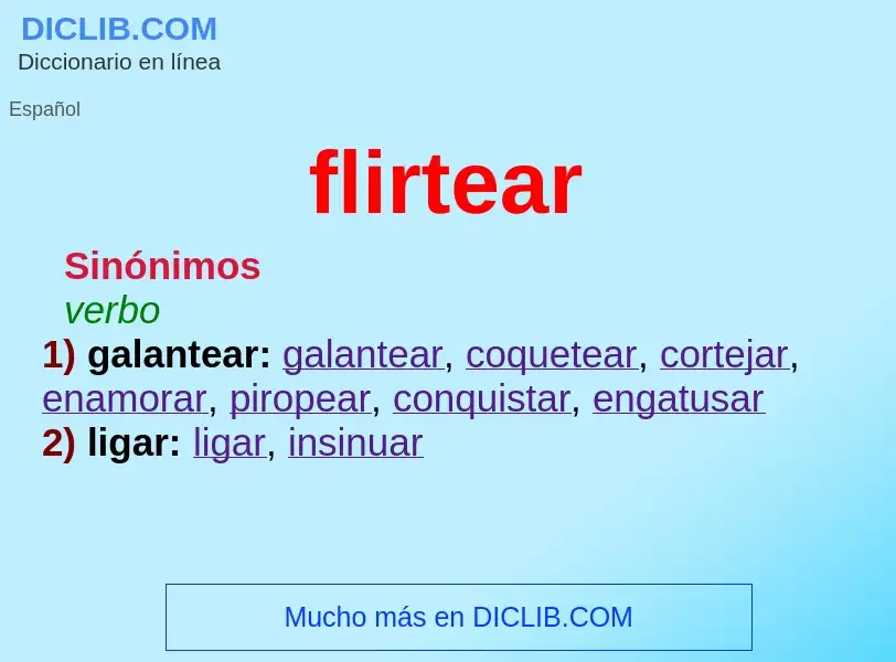 ¿Qué es flirtear? - significado y definición