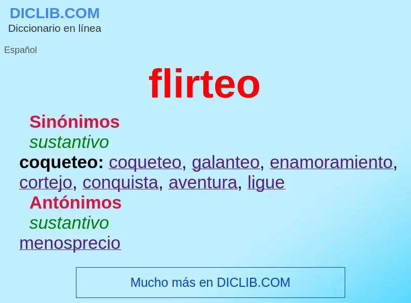 What is flirteo - meaning and definition