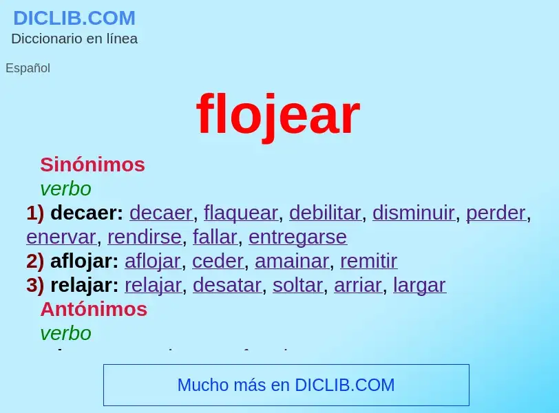 Was ist flojear - Definition