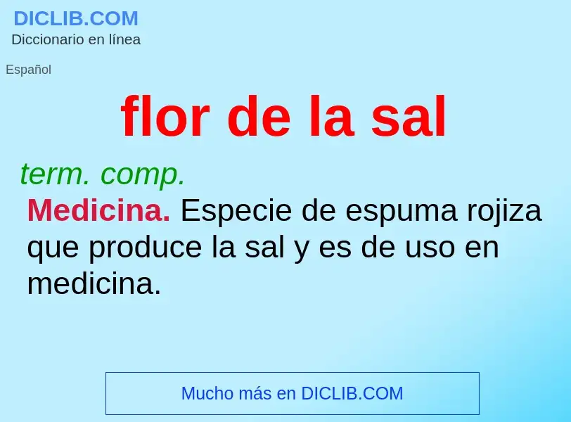 What is flor de la sal - definition