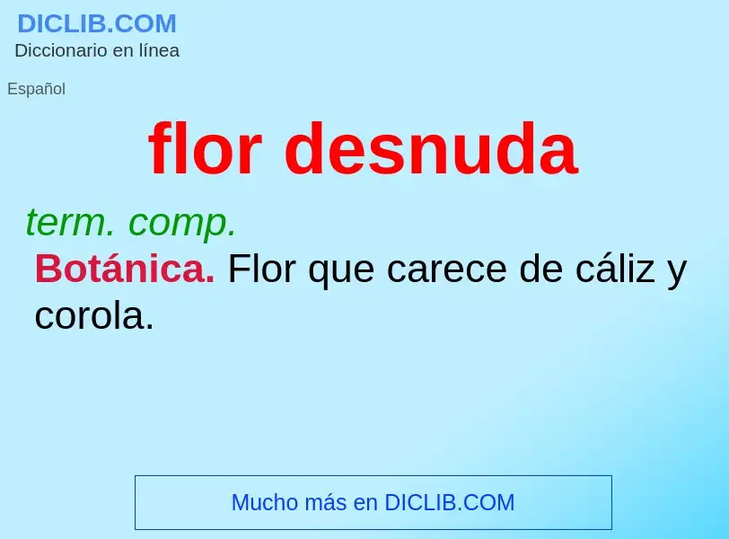 What is flor desnuda - definition