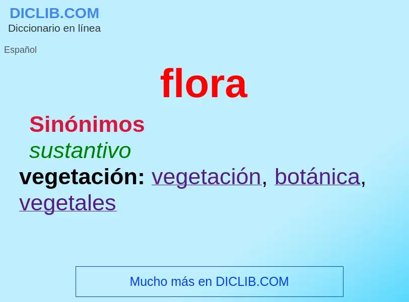 Wat is flora - definition