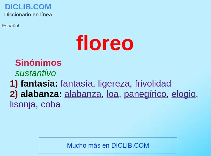 Wat is floreo - definition