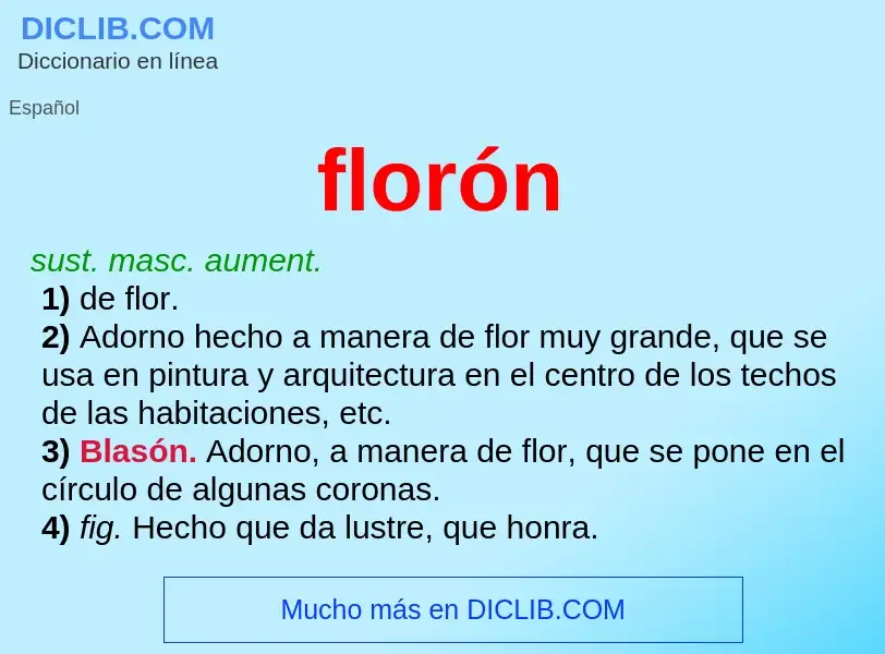 What is florón - meaning and definition