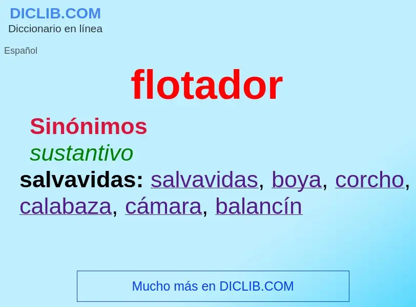 What is flotador - meaning and definition