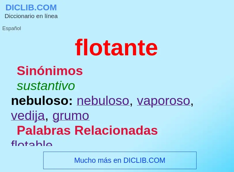 What is flotante - definition