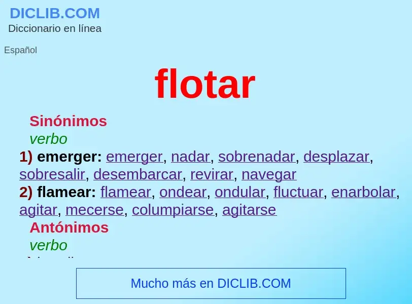 O que é flotar - definição, significado, conceito