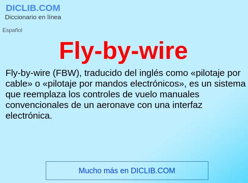 Что такое Fly-by-wire - определение