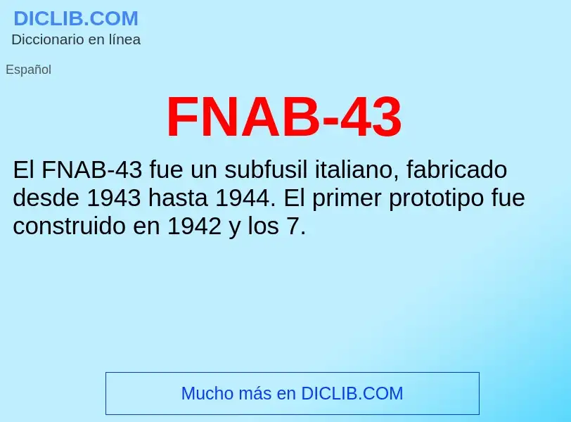 ¿Qué es FNAB-43? - significado y definición