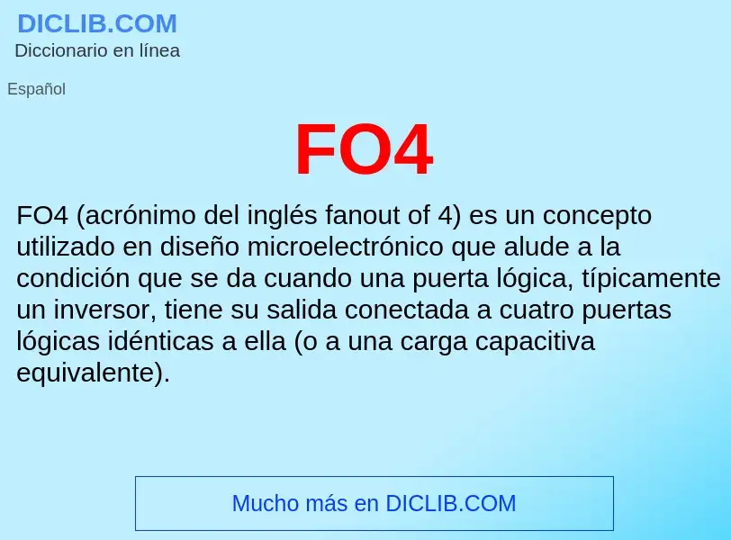 ¿Qué es FO4? - significado y definición