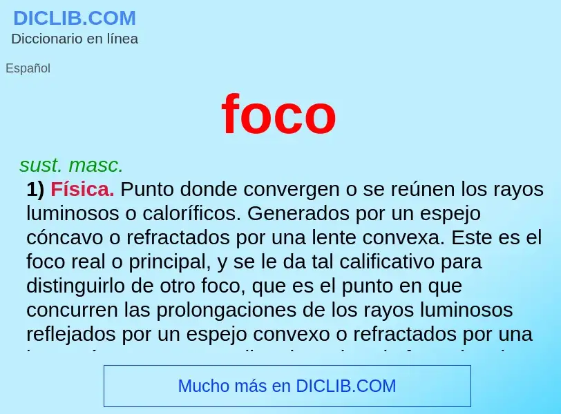 What is foco - meaning and definition