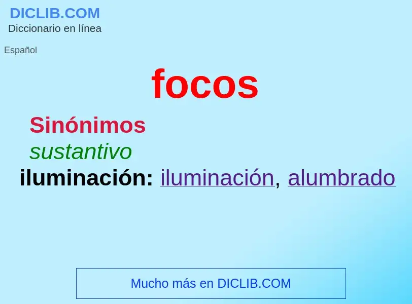 ¿Qué es focos? - significado y definición