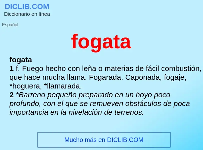 What is fogata - definition