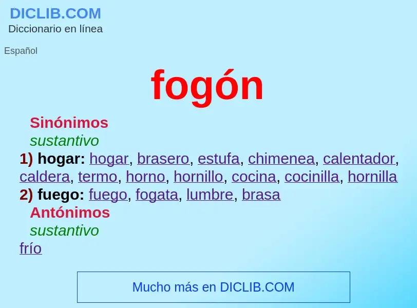 Was ist fogón - Definition