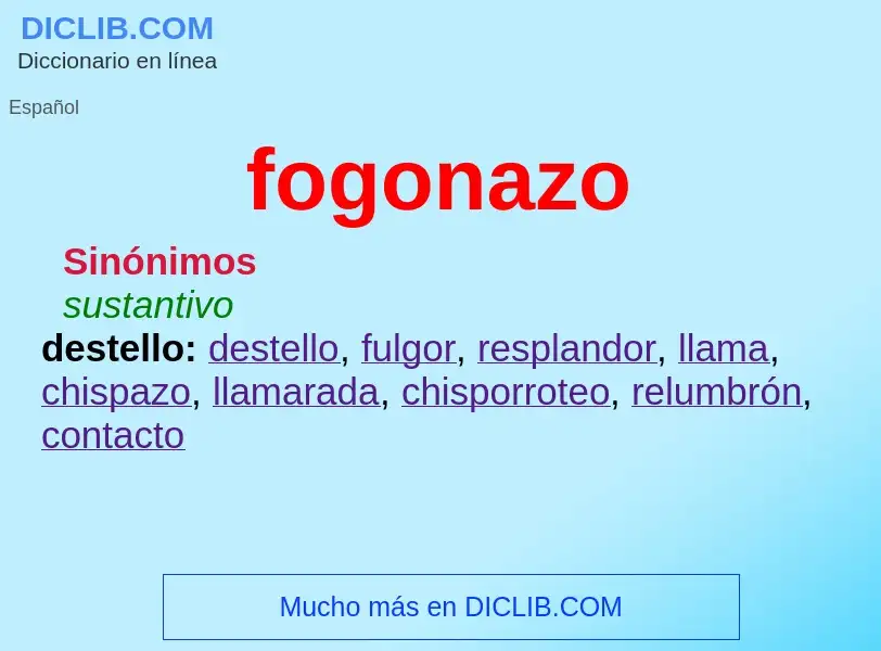 ¿Qué es fogonazo? - significado y definición