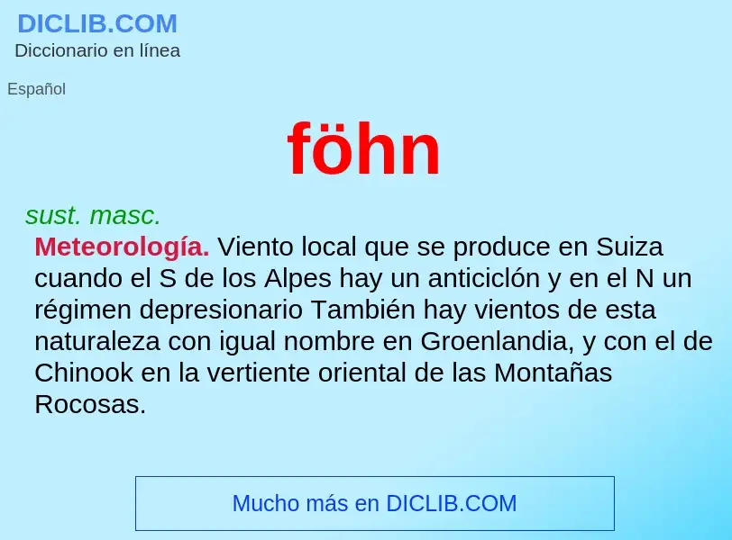 O que é föhn - definição, significado, conceito