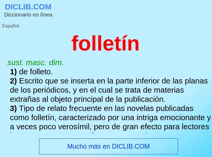 Wat is folletín - definition